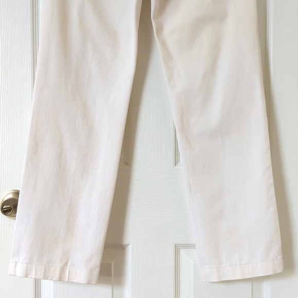 St. John Sport Lightweight High Waisted Relaxed Fit Straight Leg Pants Cream 4 - Picture 8 of 16